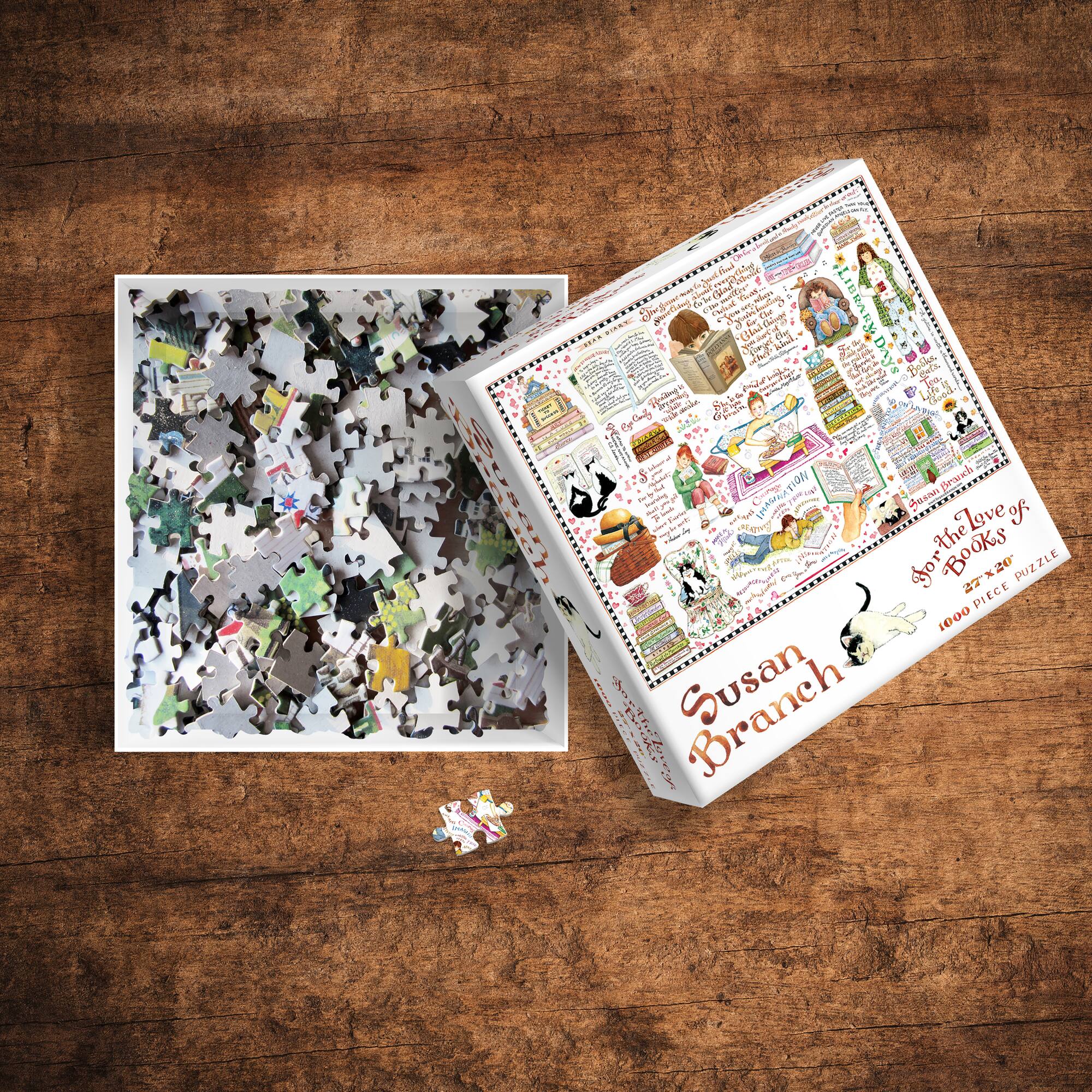 TF Publishing Books & Cats Susan Branch 1,000 Piece Jigsaw Puzzle